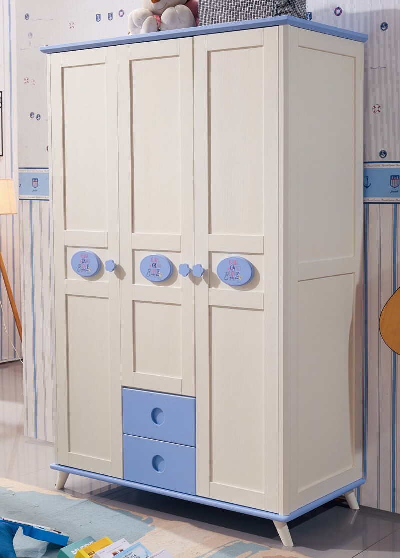 小書丞三門衣柜806#（藍+白）