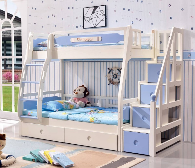 小書丞踏步子母床609#（藍+白）