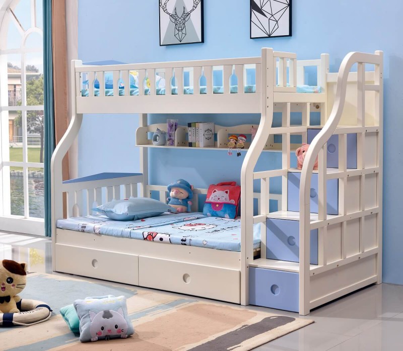 小書丞踏步子母床601#（藍+白）