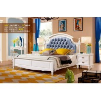 潤(rùn)潼新美式家具1851#大床（湖藍(lán)）