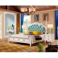 潤(rùn)潼新美式家具1885#大床（淺綠）