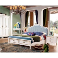 潤潼新美式家具9009#大床（水藍(lán)）