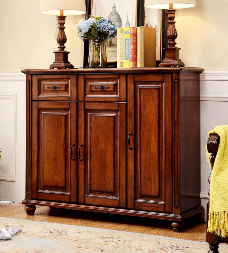 潤潼新美式家具三門鞋柜