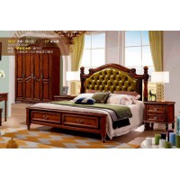 潤潼新美式家具1852#大床（橄欖綠）