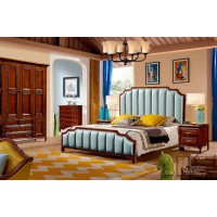 潤潼新美式家具9015#大床（麥綠）