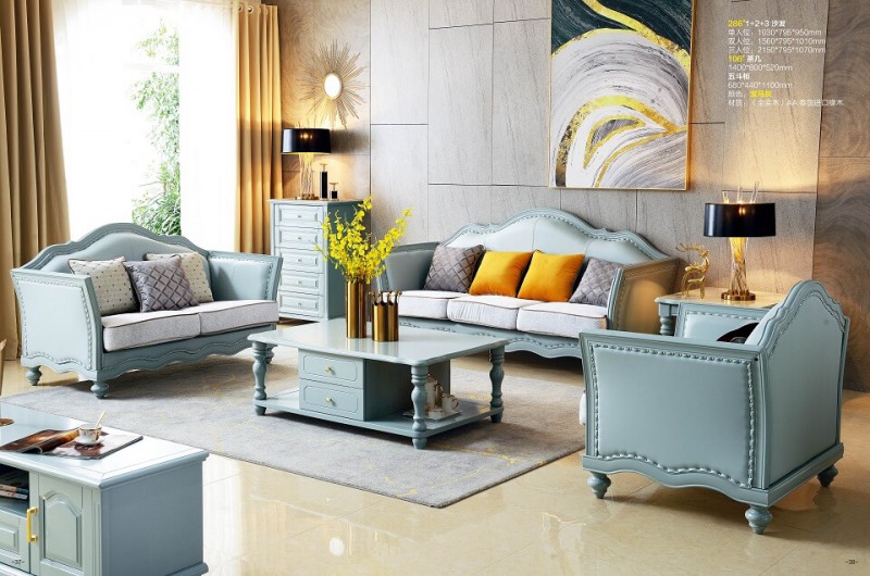 潤潼新美式家具286#1+2+3沙發(fā)