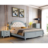 潤潼新美式家具1851#大床（米白）