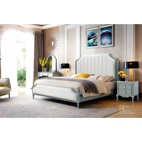 潤潼新美式家具1921#大床（米白）