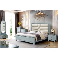 潤潼新美式家具1906#大床（米白）