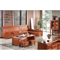 華民盛新中式海棠木轉(zhuǎn)角沙發(fā)889