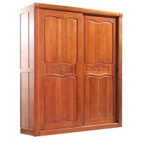 華民盛新中式海棠木兩門推拉衣柜1512