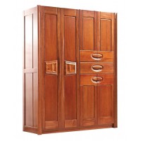 華民盛新中式海棠木四門衣柜8116
