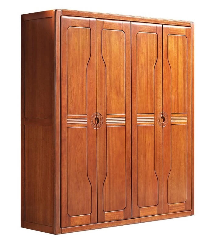 華民盛新中式海棠木四門衣柜8119