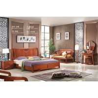 華民盛新中式海棠木大床1812