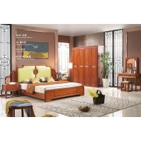 華民盛新中式海棠木大床1819