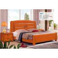 俊豐家具：橡木床菊花#（海棠色）