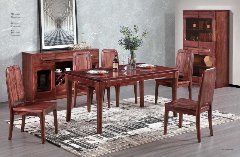 風范系列長餐桌HT-05#餐椅HY-02#