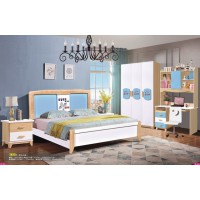 富利雅青少年北歐實木套房2825#（原木+天藍）