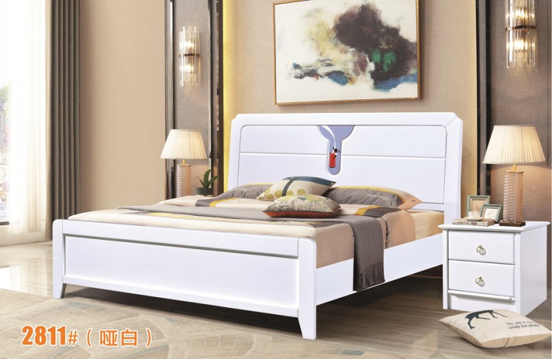 富利雅青少年彩色實木套房2811#（啞白、柚木色）1