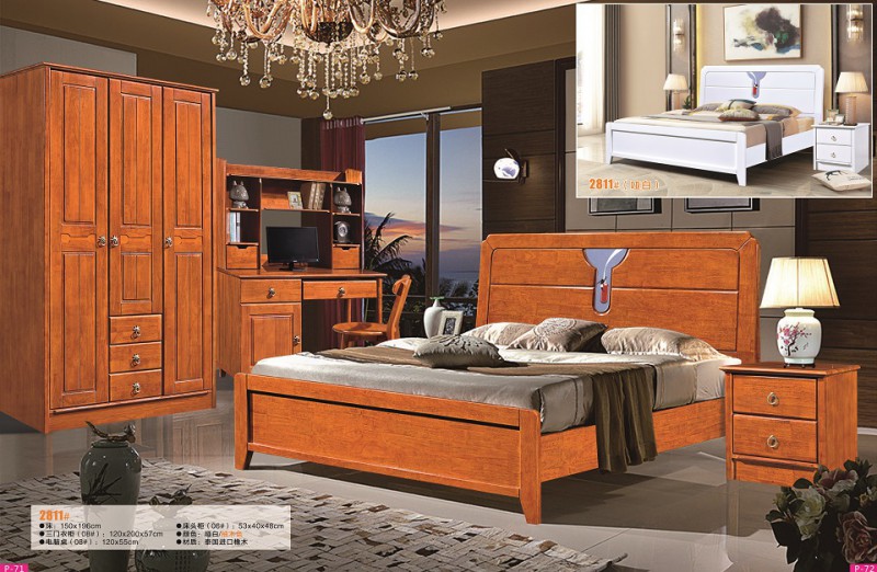 富利雅青少年彩色實木套房2811#（啞白、柚木色）2