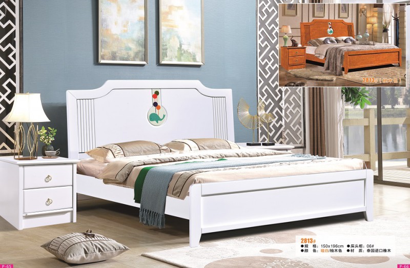 富利雅青少年彩色實木套房2813#（啞白、柚木色）1