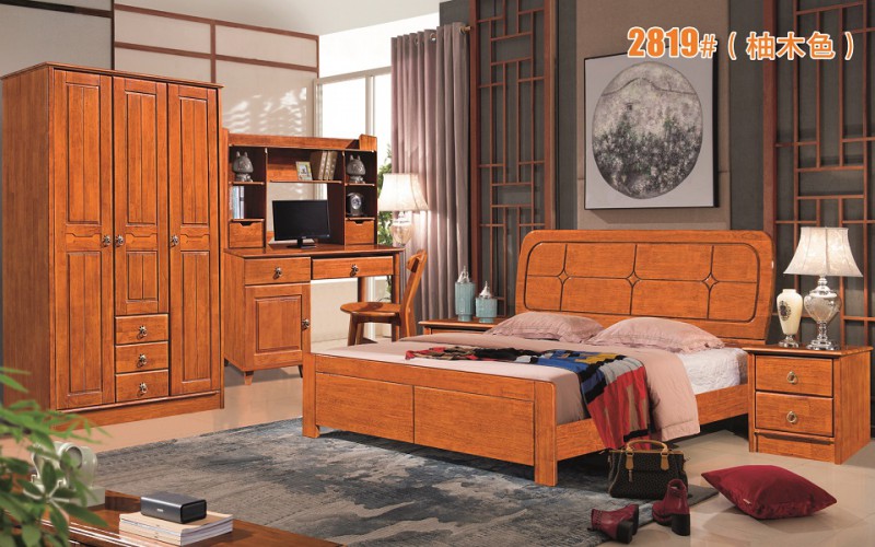 富利雅青少年彩色實木套房2819#（啞白、柚木色）2