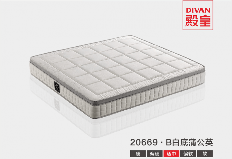 殿皇床墊:20669·B白底蒲公英