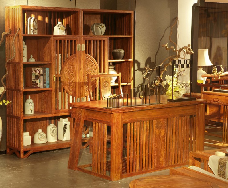 詩意東方新中式紅木：文宋書桌