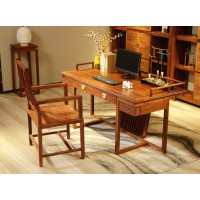 詩意東方新中式紅木：平步青云書桌