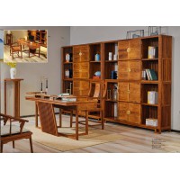 詩意東方新中式紅木：金玉滿堂書柜