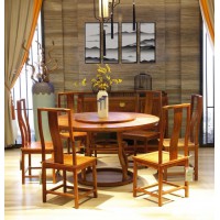 詩意東方新中式紅木：和天下圓餐臺