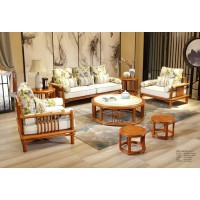 詩意東方新中式紅木：花好月圓沙發1+1+3