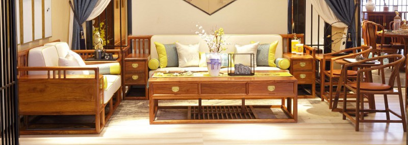 詩意東方新中式紅木：富貴江南沙發(fā)1+2+3圖2