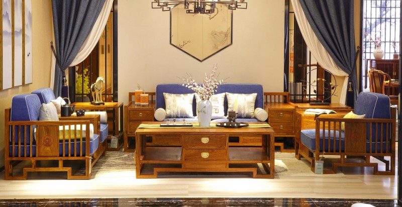 詩意東方新中式紅木：金玉滿堂沙發(fā)1+2+3