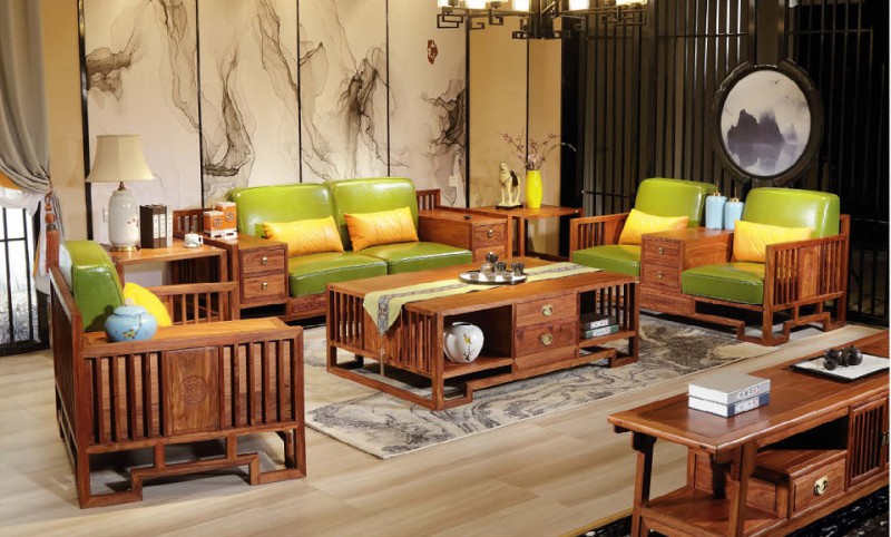 詩意東方新中式紅木：金玉滿堂沙發(fā)1+2+3圖2