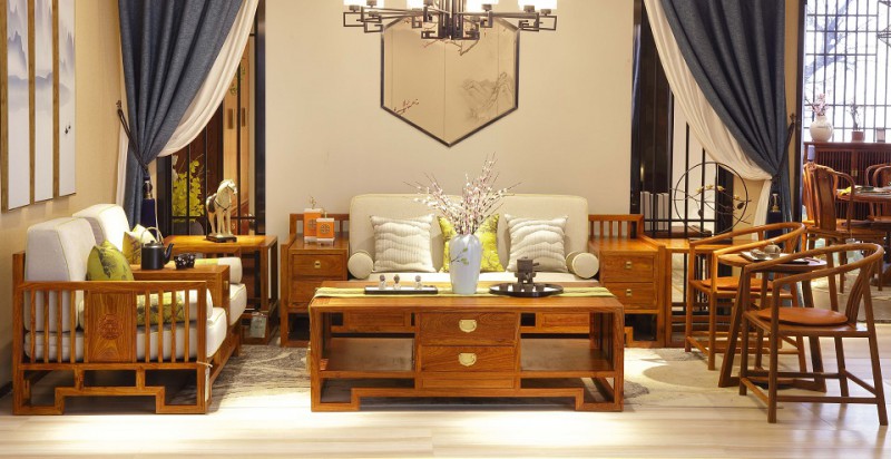 詩意東方新中式紅木：金玉滿堂沙發(fā)1+2+3圖3