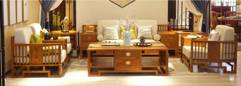 詩意東方新中式紅木：金玉滿堂沙發(fā)1+2+3圖4