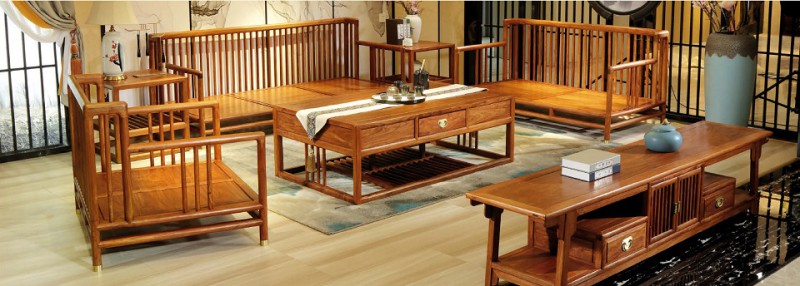 詩意東方新中式紅木：荷塘月色沙發1+2+3圖2