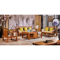 詩意東方新中式紅木：官帽沙發1+2+3