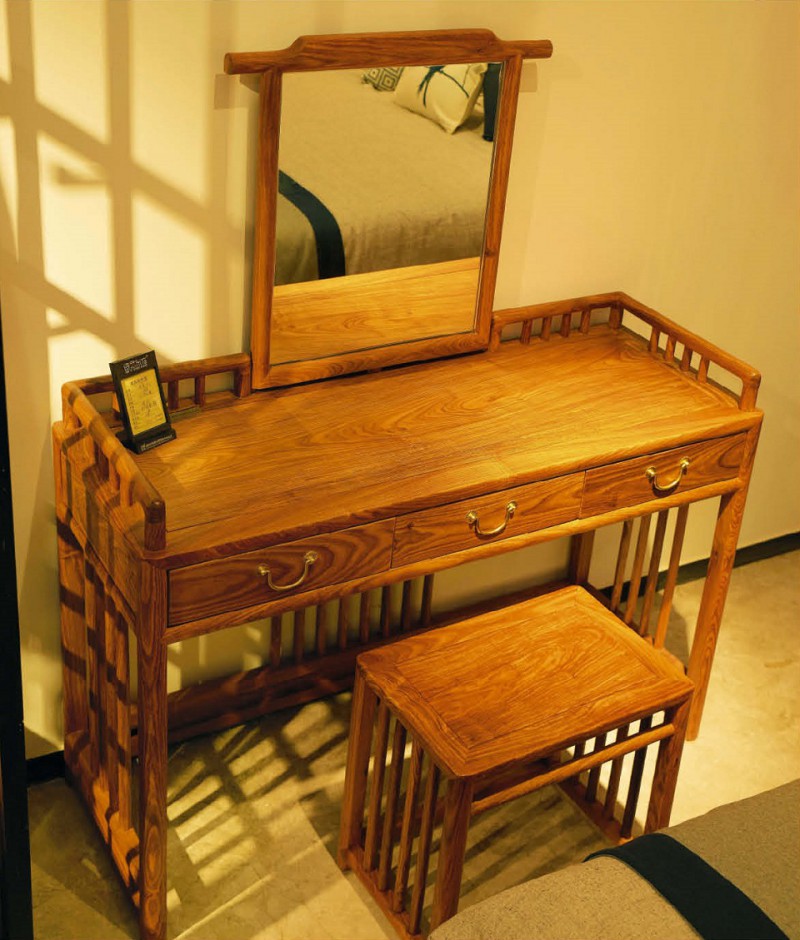 詩意東方新中式紅木：東方妝臺