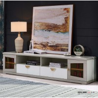 采木園致青春現代輕奢實木系列9882#電視柜（A色 灰+白）