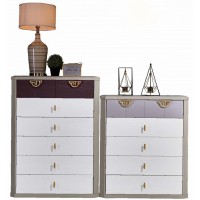 采木園致青春現(xiàn)代輕奢實(shí)木系列9893#七斗柜（A色 灰+白）、9896#六斗柜（C色 灰+白）