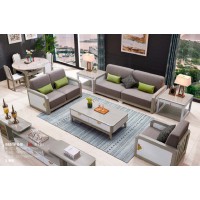 采木園致青春現(xiàn)代輕奢實木系列9851#沙發(fā)（A色 灰+白）2號布