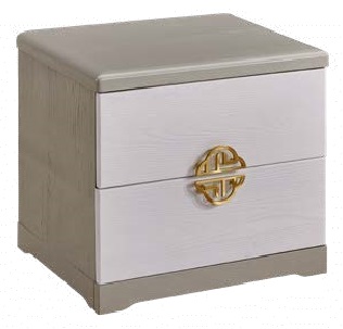 致青春現(xiàn)代輕奢實木系列802#床頭柜（A色 灰+白）