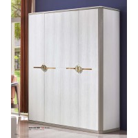 采木園致青春現(xiàn)代輕奢實(shí)木系列9831#四門衣柜（A色 白+灰）