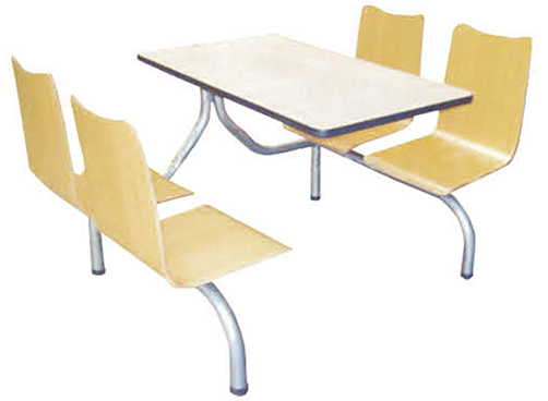 四人位曲木靠背餐桌W-32#