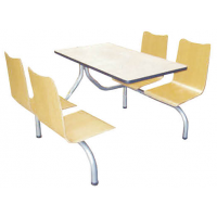 萬昌家具：四人位曲木靠背餐桌W-32#