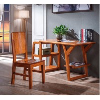 虔南世家雅致胡桃系列家具：519#伸縮書臺、322-1#書臺椅