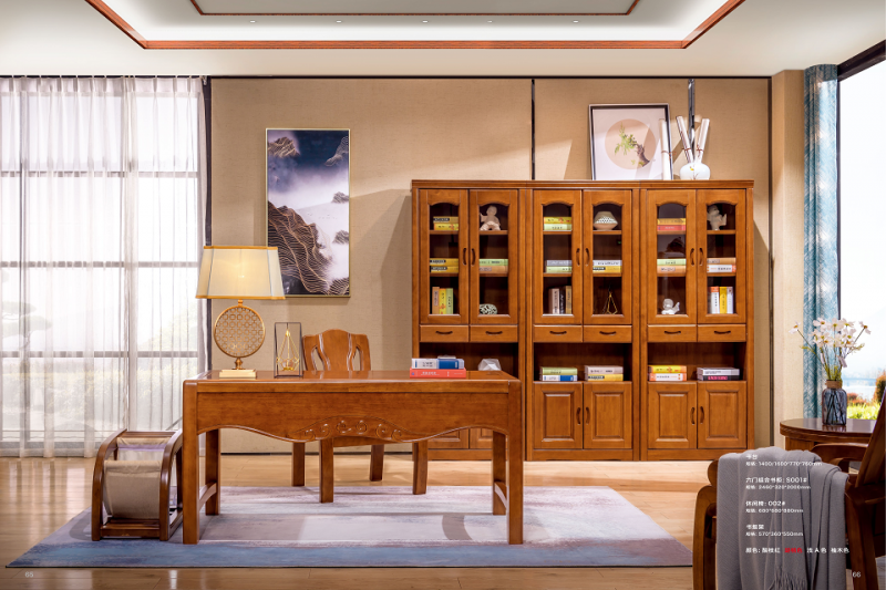 書臺(tái)、六門組合書柜S001#