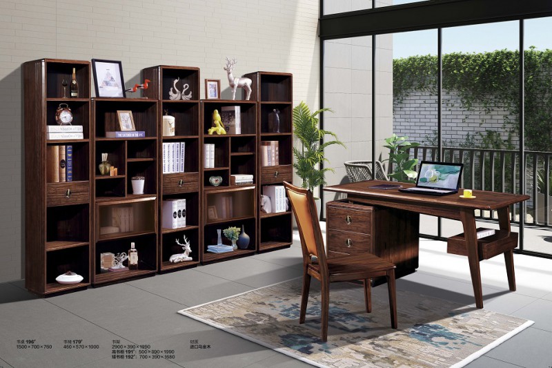 烏金木書桌196#、書架